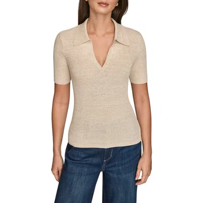 Donna Karan New York Metallic Collar Sweater In Neutral