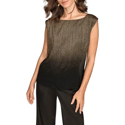 Donna Karan New York Metallic Ombré Sleeveless Top In Multi