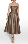 Donna Karan Women's Strapless Fit And Flare Cocktail Dress In Brown