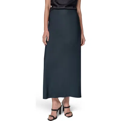Donna Karan New York Midi Knit Skirt In Blue