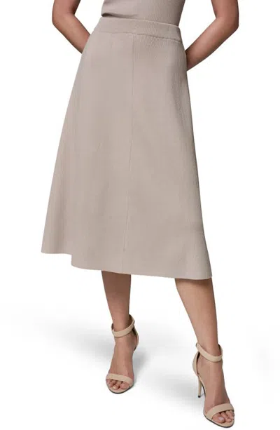 Donna Karan New York Midi Sweater Skirt In Neutral