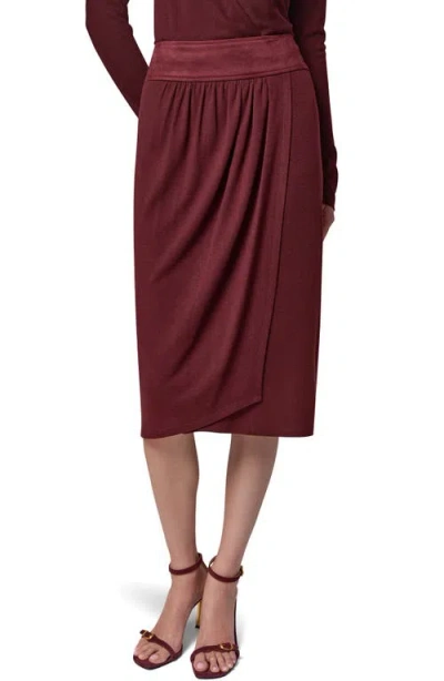 Donna Karan New York Mixed Media Twist Detail Midi Skirt In Animal Print
