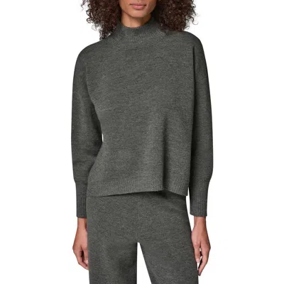 Donna Karan New York Mock Neck Merino Wool Blend Sweater In Gray