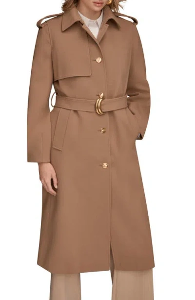 Donna Karan New York Modern Crepe Trench Coat In Brown