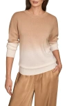 Donna Karan New York Ombré Crewneck Sweater In Brown