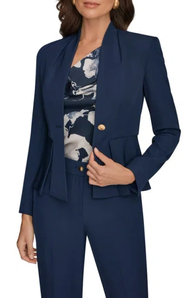 Donna Karan New York One-button Blazer In Blue