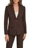 Donna Karan New York One-button Blazer In Brown