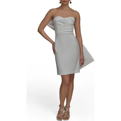 Donna Karan New York One-shoulder Cocktail Minidress In Cream