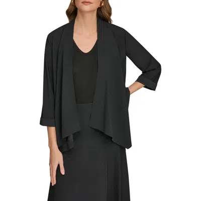 Donna Karan New York Open Front Jacket In Black