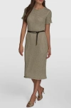 Donna Karan New York Open Knit Sheath Dress In Gray