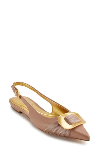 Donna Karan Perilynn Pointed Toe Slingback Flat In Blush