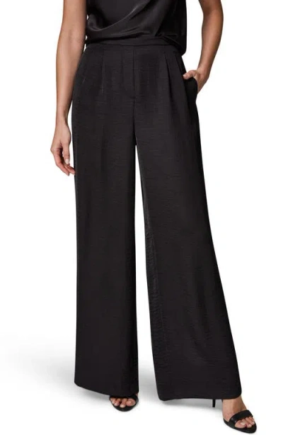 Donna Karan New York Pleat Front Wide Leg Pants In Black