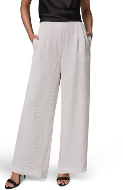 Donna Karan New York Pleat Front Wide Leg Pants In White