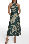Donna Karan New York Poly Print Sleeveless Gown In Multi