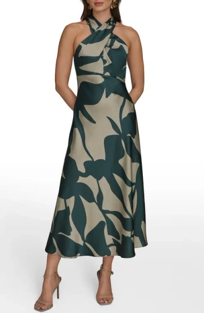 Donna Karan New York Poly Print Sleeveless Gown In Multi