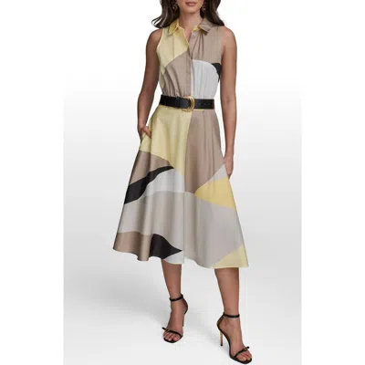 Donna Karan New York Print Belted Maxi Shirtdress