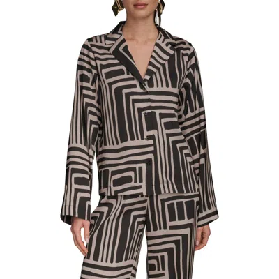 Donna Karan New York Print Button-up Shirt