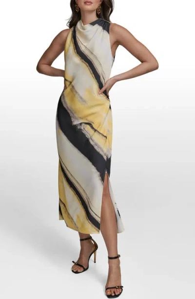Donna Karan New York Print Sleeveless Maxi Dress In Limoncello Multi |  ModeSens