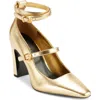 Donna Karan New York Pryce Ankle Strap Mary Jane Pump In Gold