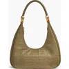 Donna Karan New York Quogue Embossed Croco Shoulder