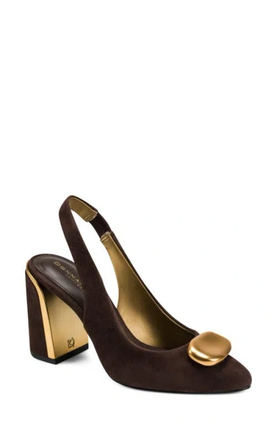 Donna Karan New York Rebecca Pointed Toe Slingback Pump In Brown