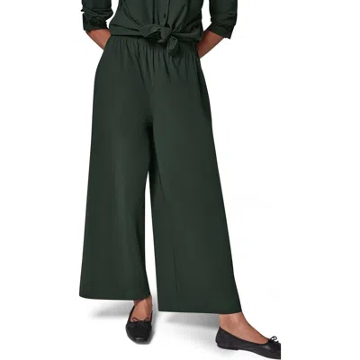 Donna Karan New York Relaxed Mid Rise Ankle Wide Leg Pants In Green