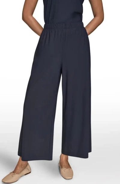 Donna Karan New York Relaxed Wide Leg Pants In Blue