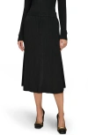 Donna Karan New York Rib Midi Sweater Skirt In Black