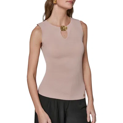 Donna Karan New York Rib Tank In Brown