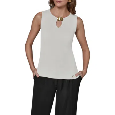 Donna Karan New York Rib Tank In White