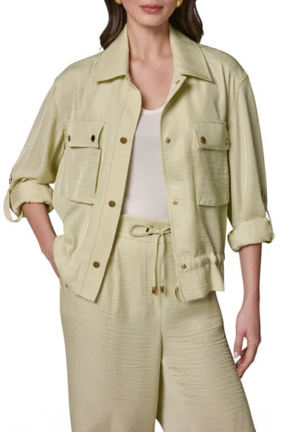 Donna Karan New York Roll Tab Sleeve Jacket In Green