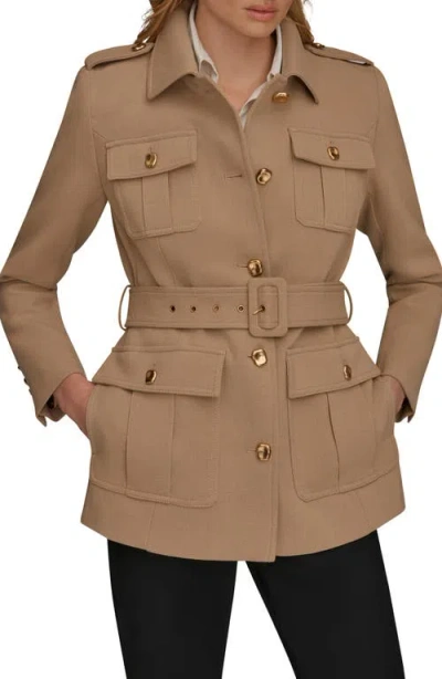 Donna Karan New York Safari Blazer Jacket In Brown
