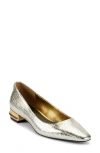 Donna Karan Women's Savita Pointed Toe Flats In White Gold