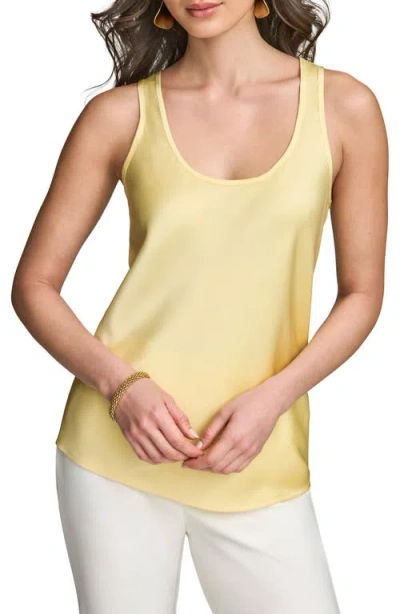 Donna Karan New York Scoop Neck Shell In Yellow