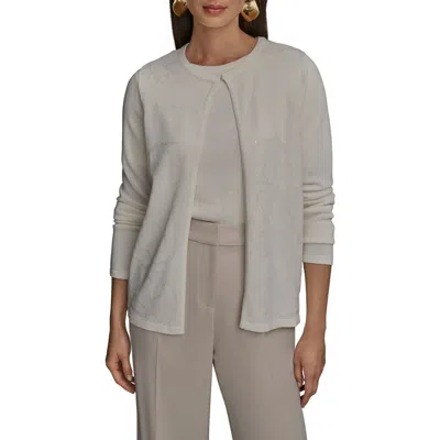 Donna Karan New York Sequin Cardigan In White