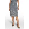 Donna Karan New York Sequin Pencil Skirt In Gray