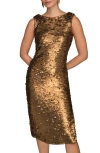 Donna Karan New York Sequin Sleeveless Minidress In Multi