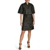 Donna Karan New York Sequin Tweed Cape & Sheath Dress Set In Black
