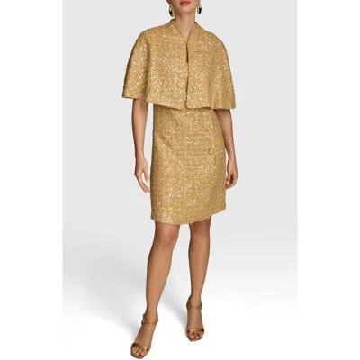 Donna Karan Women's 2pc Sequin Sheath Dress & Jacket In Gold
