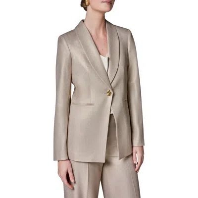 Donna Karan New York Shawl Collar Jacket In Gray