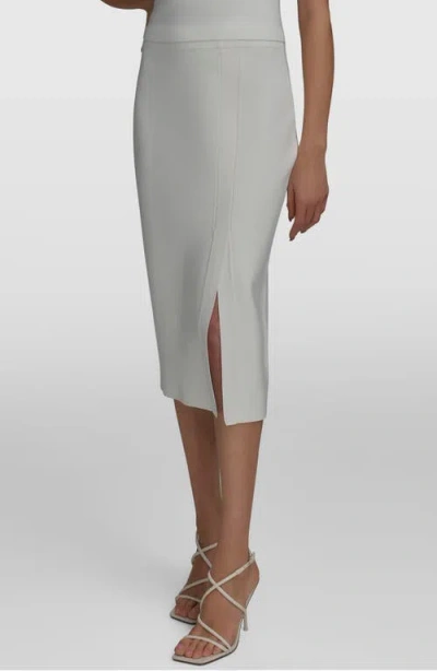 Donna Karan New York Side Slit Pencil Skirt In Cream