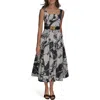 Donna Karan New York Sleeveless Fit-and-flare Maxi Dress In Black/pristine