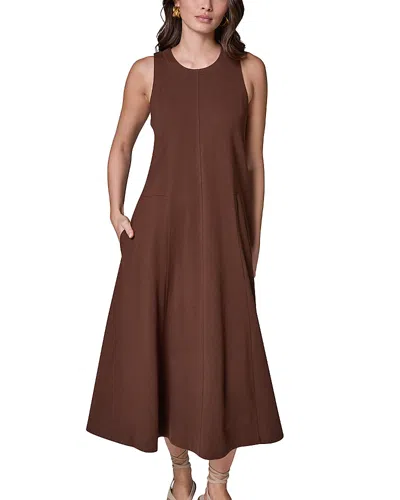 Donna Karan New York Sleeveless Cotton Jersey Maxi Dress In Brown