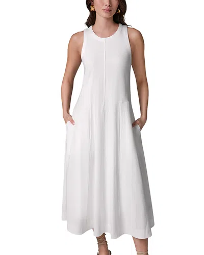 Donna Karan New York Sleeveless Cotton Jersey Maxi Dress In White