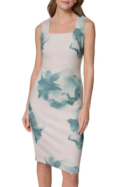 Donna Karan New York Sleeveless Sheath Dress In Green