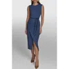 Donna Karan New York Sleeveless Sheath Midi Dress In Dark Denim