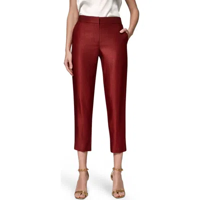 Donna Karan New York Slim Leg Ankle Pants In Red
