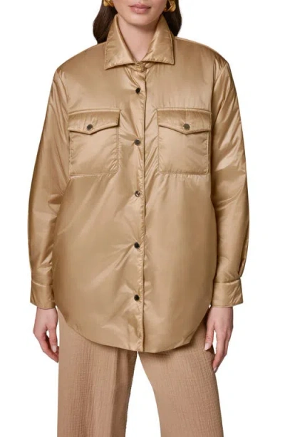 Donna Karan New York Snap Front Shirt Jacket In Neutral