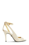 Donna Karan Somerset Ankle Strap Sandal In Ivory