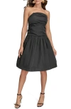 Donna Karan New York Strapless Minidress In Black